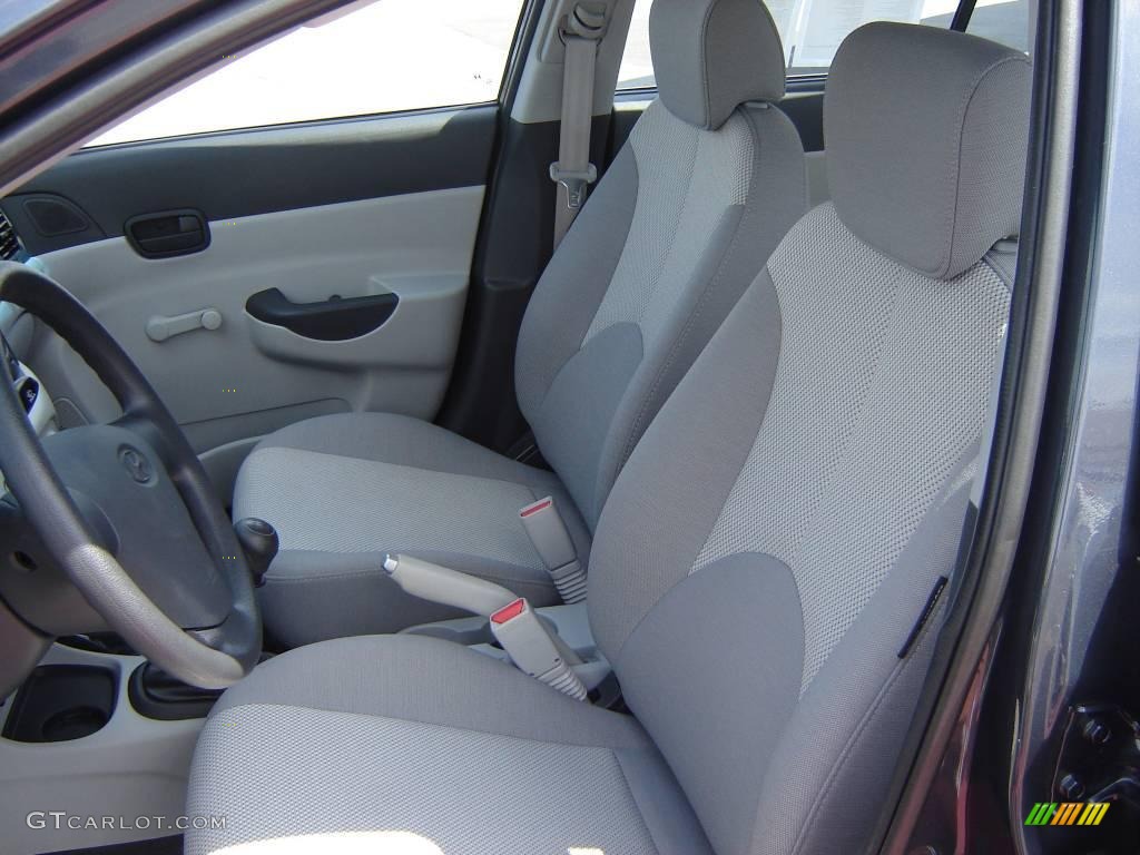 2008 Accent GLS Sedan - Charcoal Gray / Gray photo #9