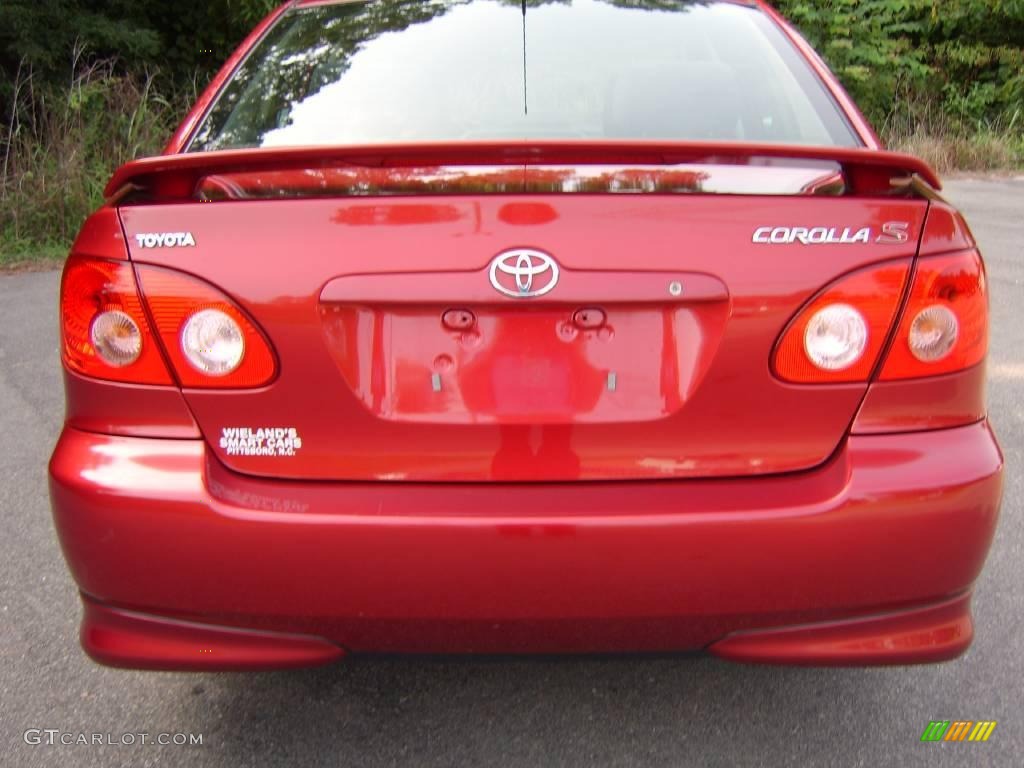 2007 Corolla S - Impulse Red Pearl / Dark Charcoal photo #10