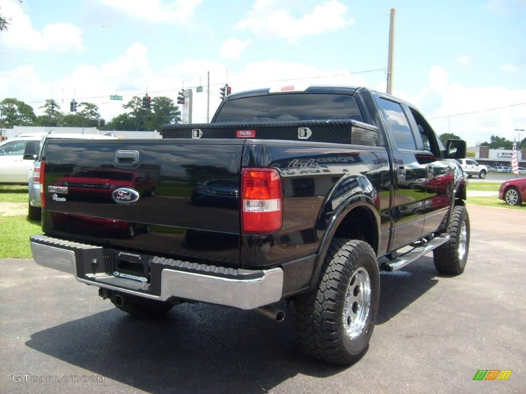 2006 F150 Lariat SuperCrew 4x4 - Black / Black photo #3