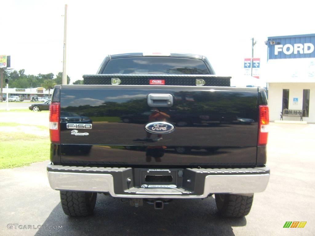 2006 F150 Lariat SuperCrew 4x4 - Black / Black photo #4