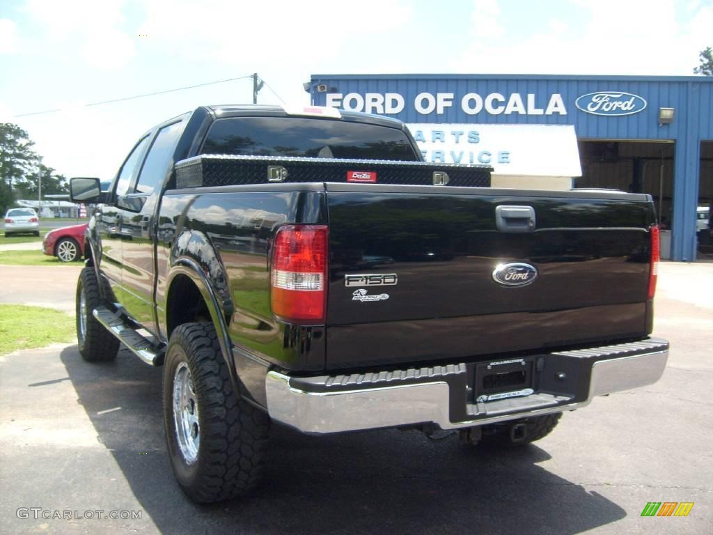2006 F150 Lariat SuperCrew 4x4 - Black / Black photo #5