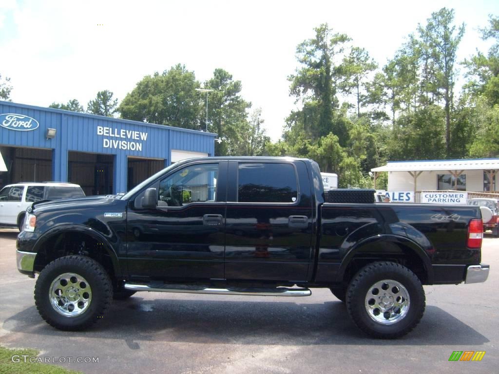 2006 F150 Lariat SuperCrew 4x4 - Black / Black photo #6