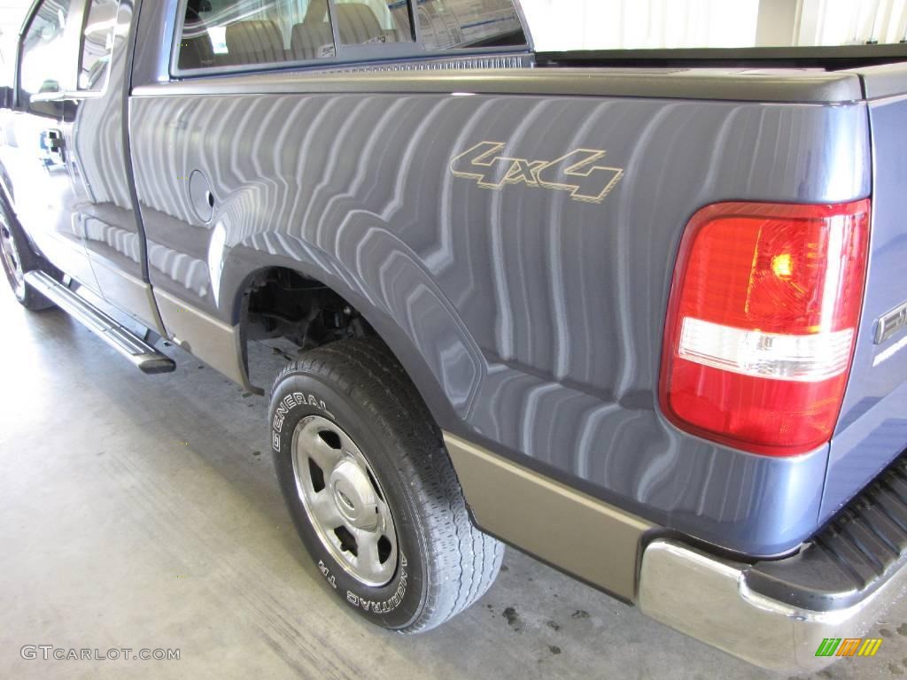 2006 F150 XLT SuperCab 4x4 - Medium Wedgewood Blue Metallic / Tan photo #2