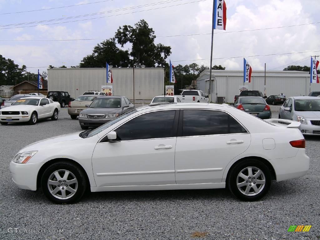 2005 Accord EX-L V6 Sedan - Taffeta White / Ivory photo #6