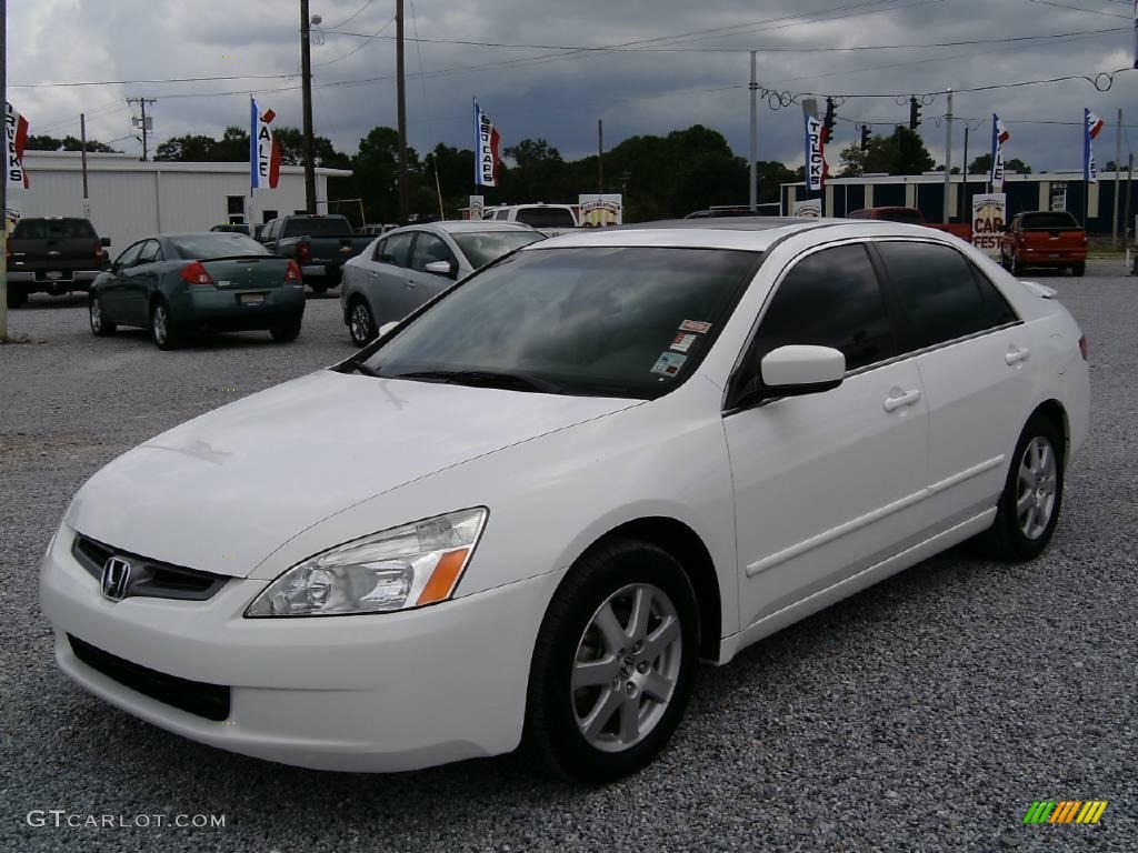 2005 Accord EX-L V6 Sedan - Taffeta White / Ivory photo #7