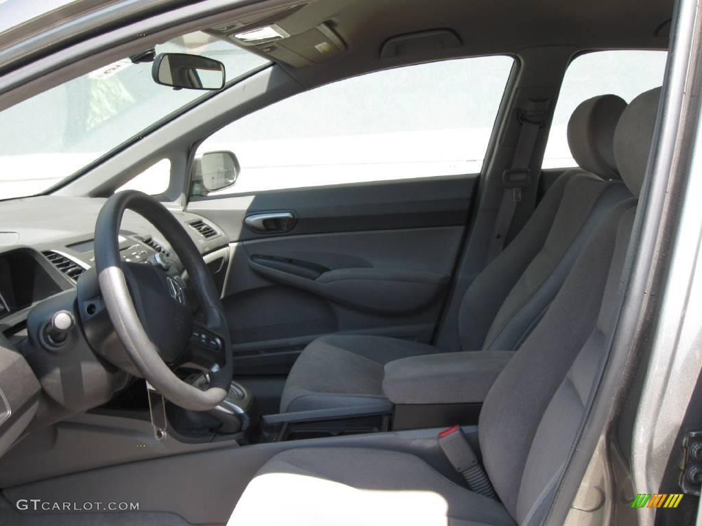 2007 Civic LX Sedan - Galaxy Gray Metallic / Gray photo #5