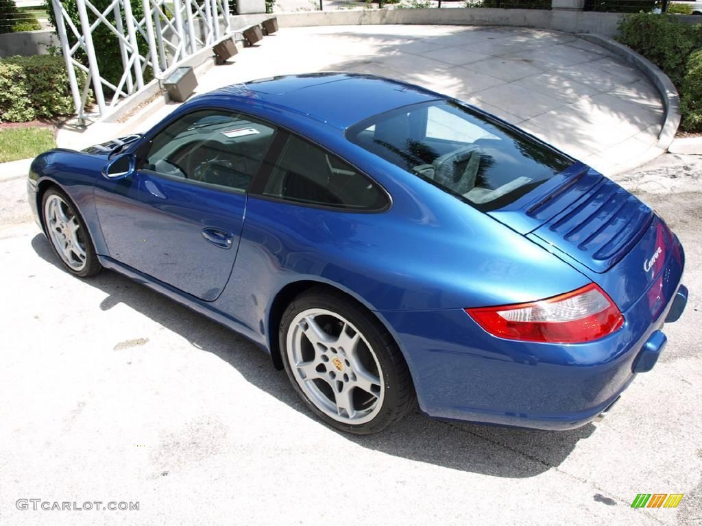 2007 911 Carrera Coupe - Cobalt Blue Metallic / Stone Grey photo #2