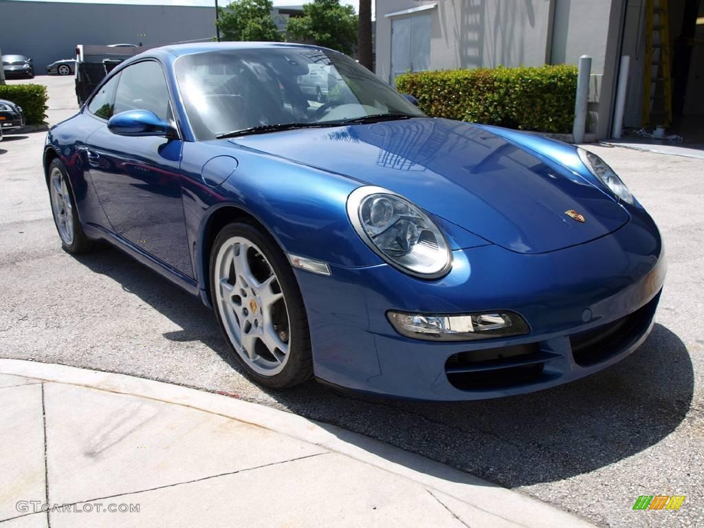 2007 911 Carrera Coupe - Cobalt Blue Metallic / Stone Grey photo #3
