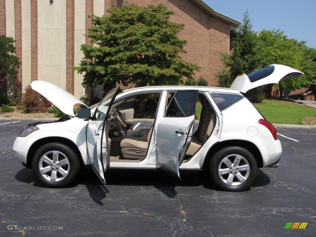 2006 Murano S AWD - Glacier Pearl / Cafe Latte photo #12