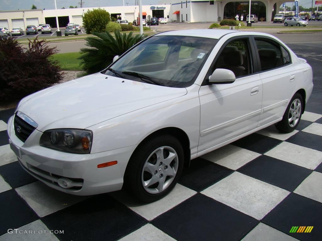 2006 Elantra GLS Sedan - Nordic White / Beige photo #2