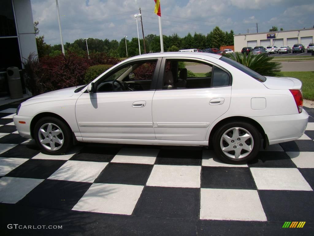 2006 Elantra GLS Sedan - Nordic White / Beige photo #3