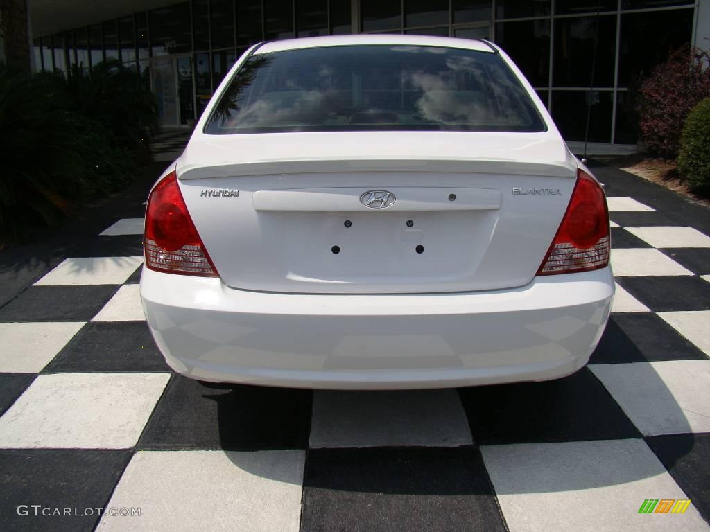2006 Elantra GLS Sedan - Nordic White / Beige photo #5