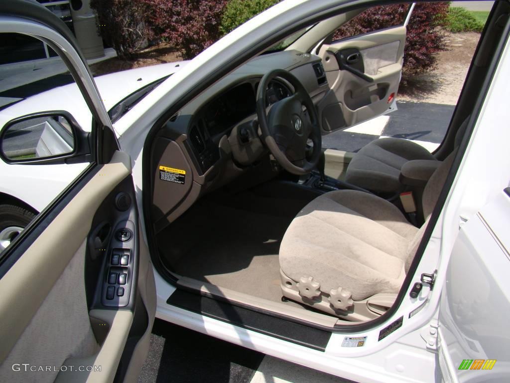 2006 Elantra GLS Sedan - Nordic White / Beige photo #10