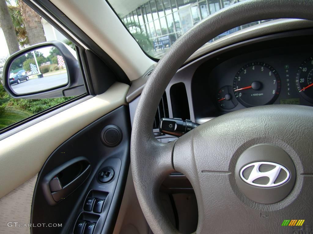 2006 Elantra GLS Sedan - Nordic White / Beige photo #17