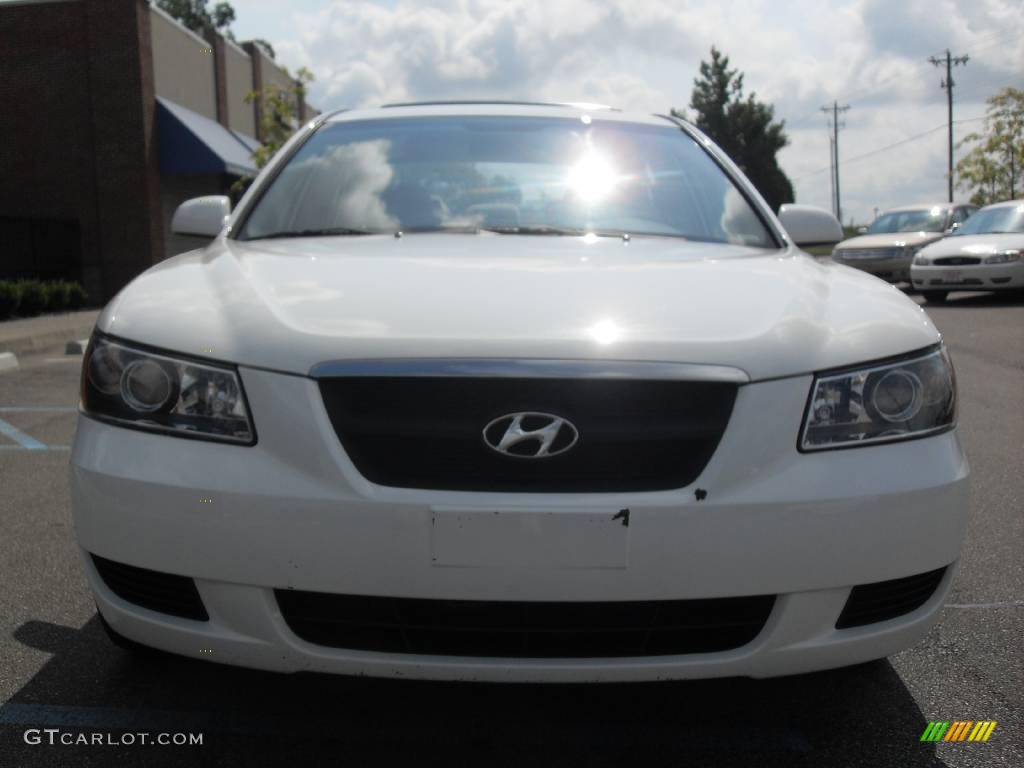 2008 Sonata GLS - Powder White Pearl / Gray photo #3