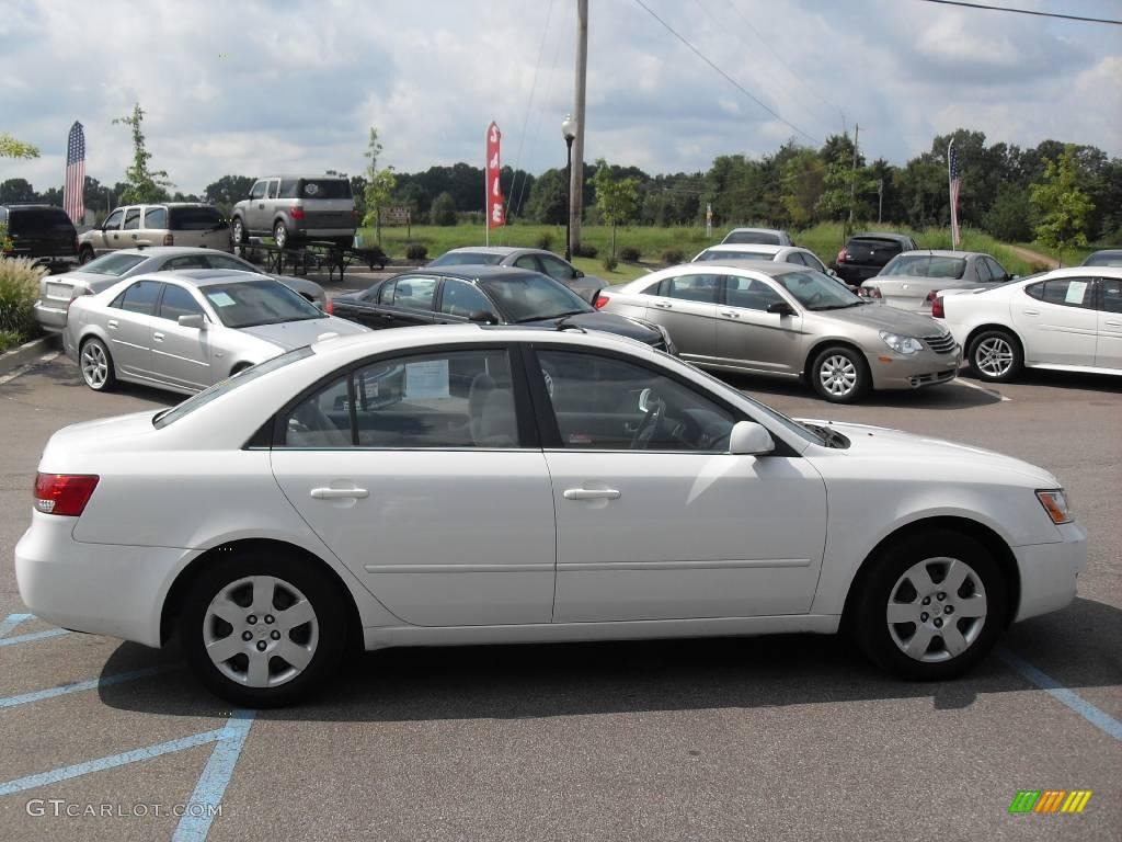 2008 Sonata GLS - Powder White Pearl / Gray photo #5