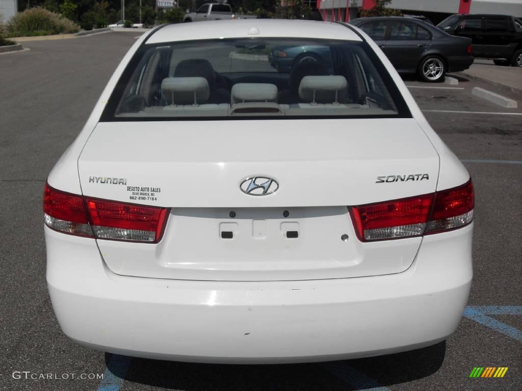 2008 Sonata GLS - Powder White Pearl / Gray photo #7