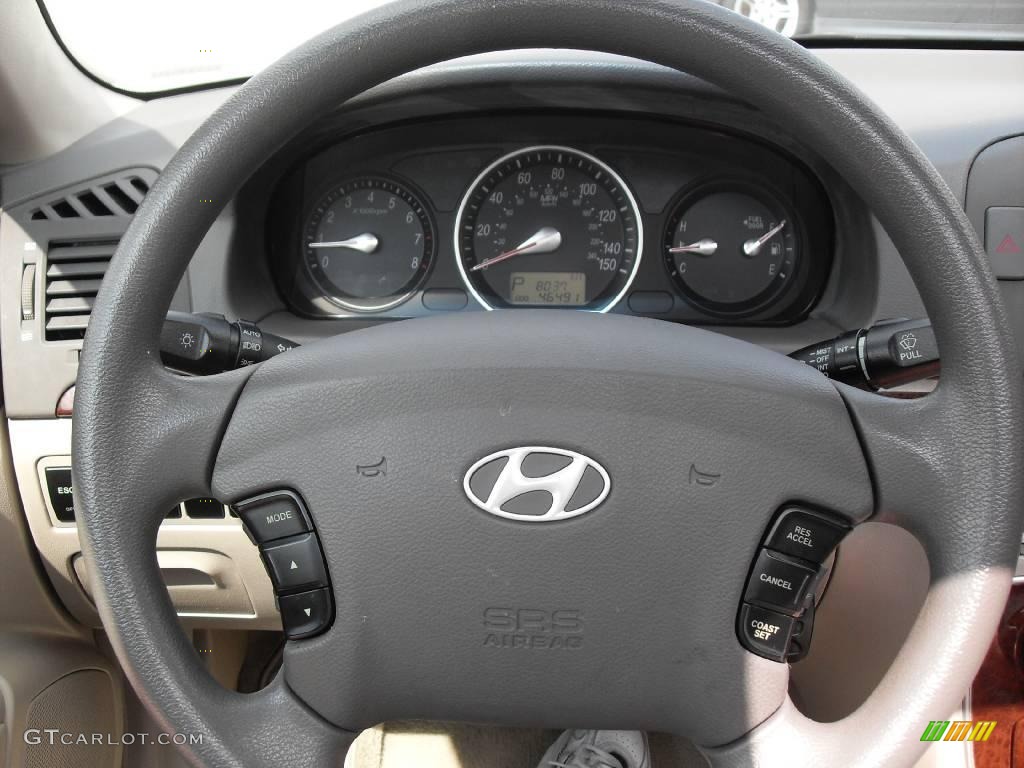 2008 Sonata GLS - Powder White Pearl / Gray photo #10