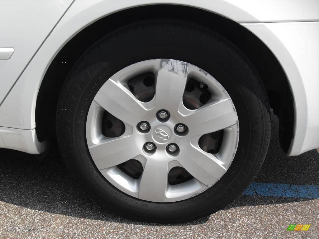 2008 Sonata GLS - Powder White Pearl / Gray photo #17
