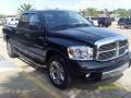 2007 Brilliant Black Crystal Pearl Dodge Ram 1500 Laramie Quad Cab  photo #6