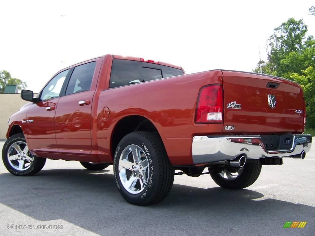 2009 Ram 1500 Big Horn Edition Crew Cab 4x4 - Sunburst Orange Pearl / Dark Slate/Medium Graystone photo #4