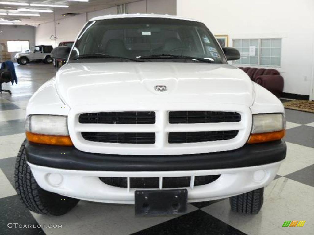 2000 Dakota Sport Crew Cab 4x4 - Bright White / Mist Gray photo #2