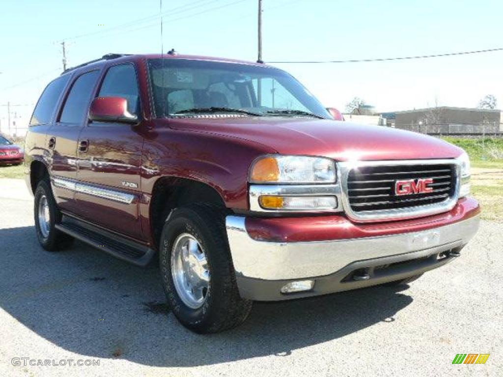 2003 Yukon SLT - Garnet Red Metallic / Pewter/Dark Pewter photo #3