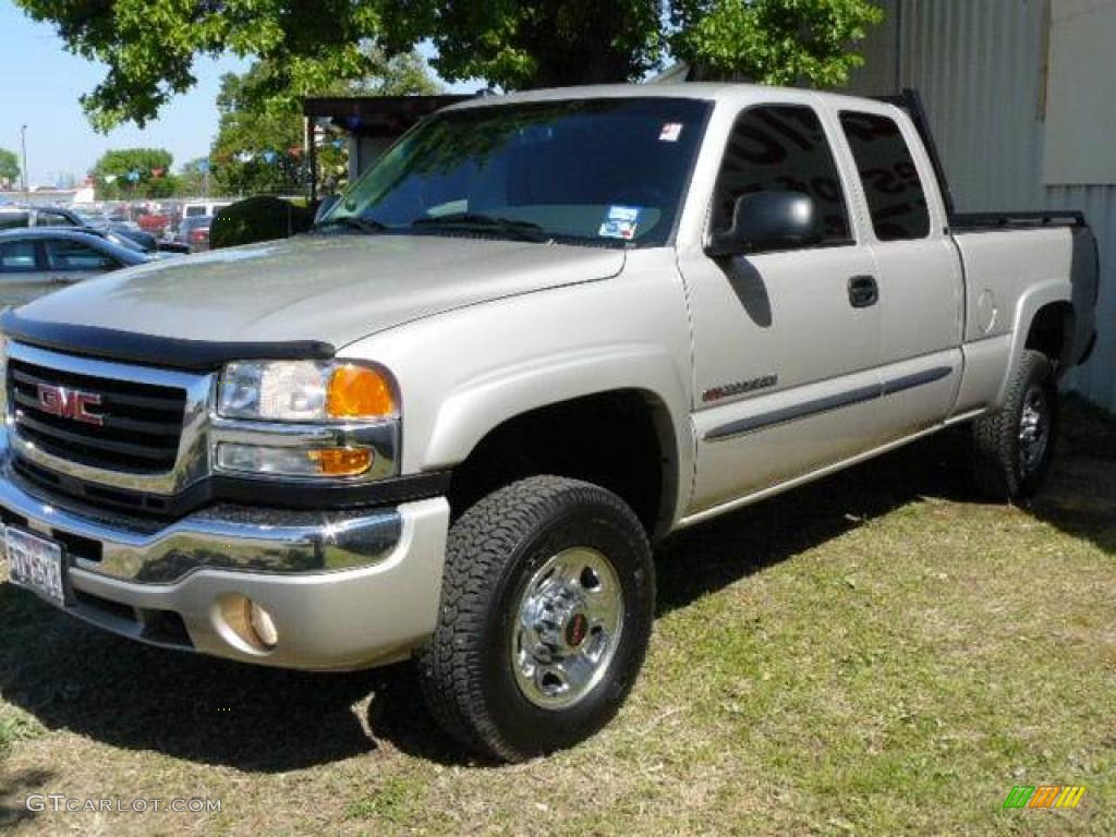 2005 Sierra 2500HD SLE Extended Cab 4x4 - Silver Birch Metallic / Dark Pewter photo #3