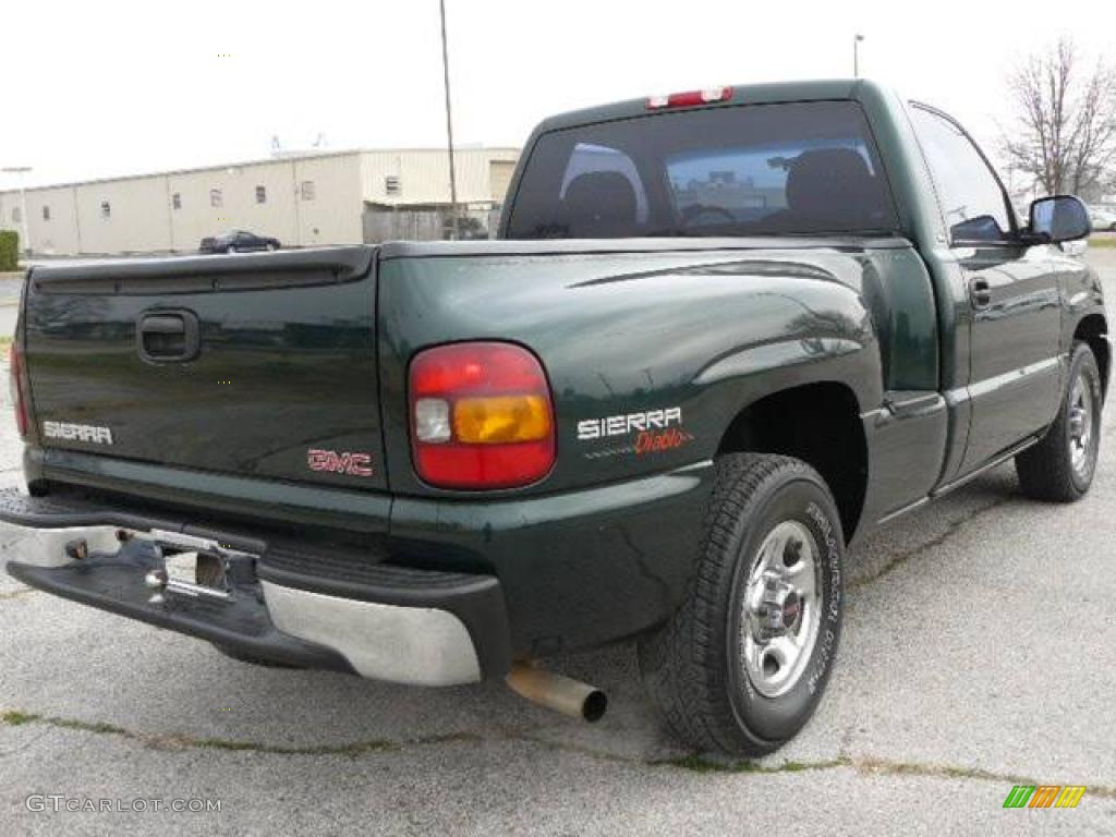2002 Sierra 1500 SL Regular Cab - Polo Green Metallic / Graphite photo #4
