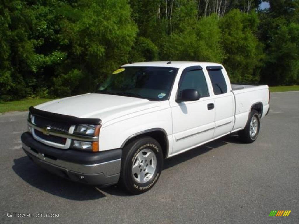 2005 Silverado 1500 LS Extended Cab - Summit White / Medium Gray photo #1
