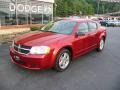 2008 Inferno Red Crystal Pearl Dodge Avenger SXT  photo #6