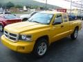 2009 Detonator Yellow Dodge Dakota Big Horn Extended Cab  photo #2