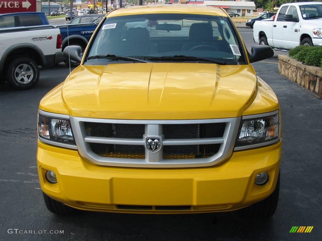 2009 Dakota Big Horn Extended Cab - Detonator Yellow / Dark Slate Gray/Medium Slate Gray photo #3