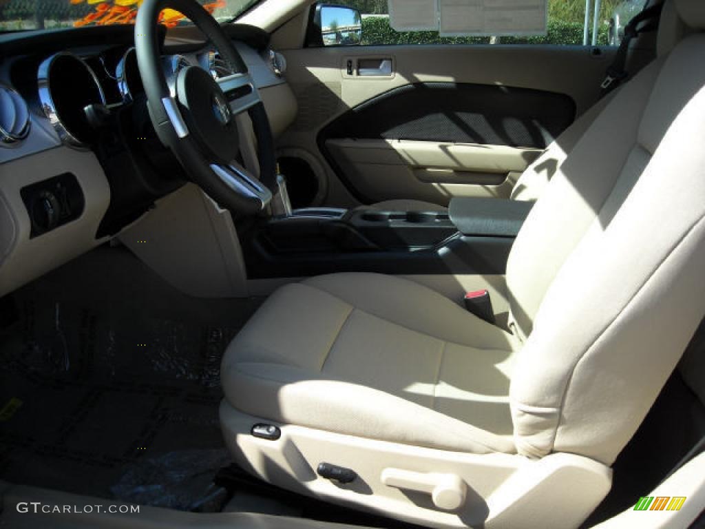 2009 Mustang V6 Premium Coupe - Black / Medium Parchment photo #4