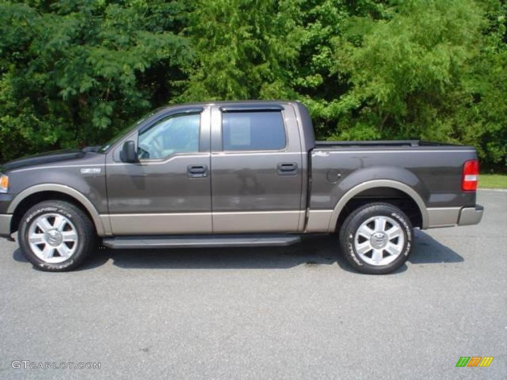 2006 F150 Lariat SuperCrew - Dark Stone Metallic / Tan photo #8