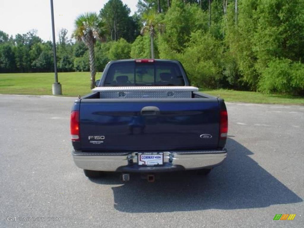 2002 F150 Lariat SuperCab - True Blue Metallic / Medium Parchment photo #6