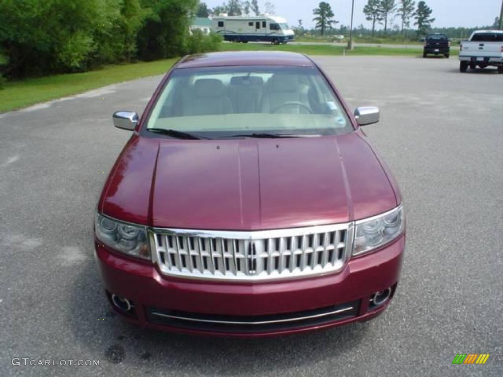 2007 MKZ Sedan - Merlot Metallic / Light Stone photo #2