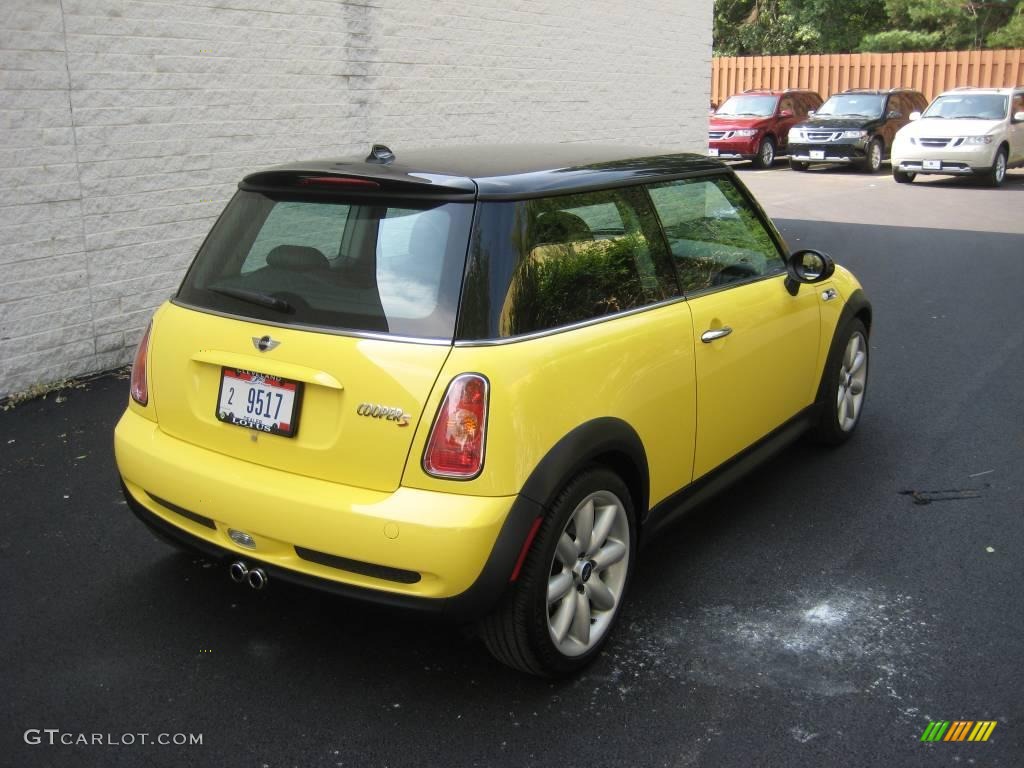 2003 Cooper S Hardtop - Liquid Yellow / Panther Black photo #4