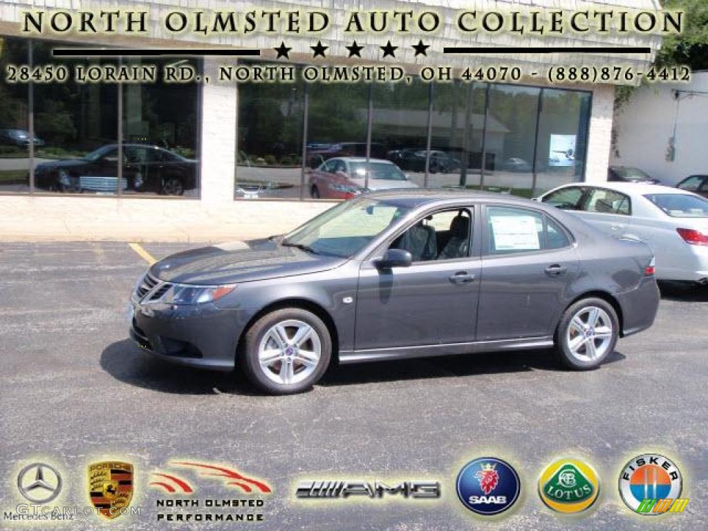 2009 9-3 2.0T XWD Sport Sedan - Carbon Gray Metallic / Black photo #1