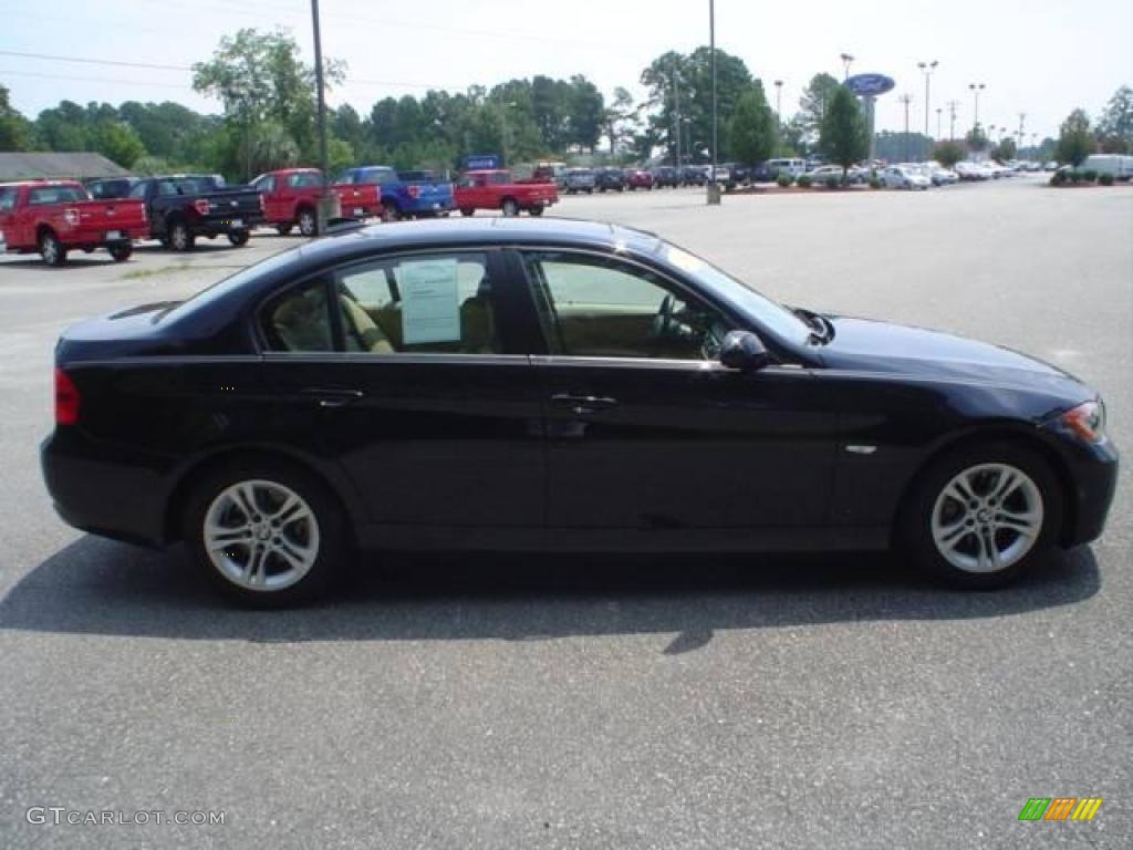 2008 3 Series 328i Sedan - Jet Black / Beige photo #4