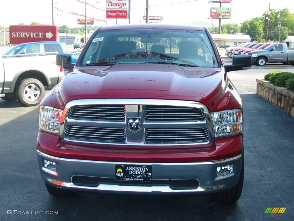 2009 Ram 1500 Big Horn Edition Crew Cab - Inferno Red Crystal Pearl / Dark Slate/Medium Graystone photo #4