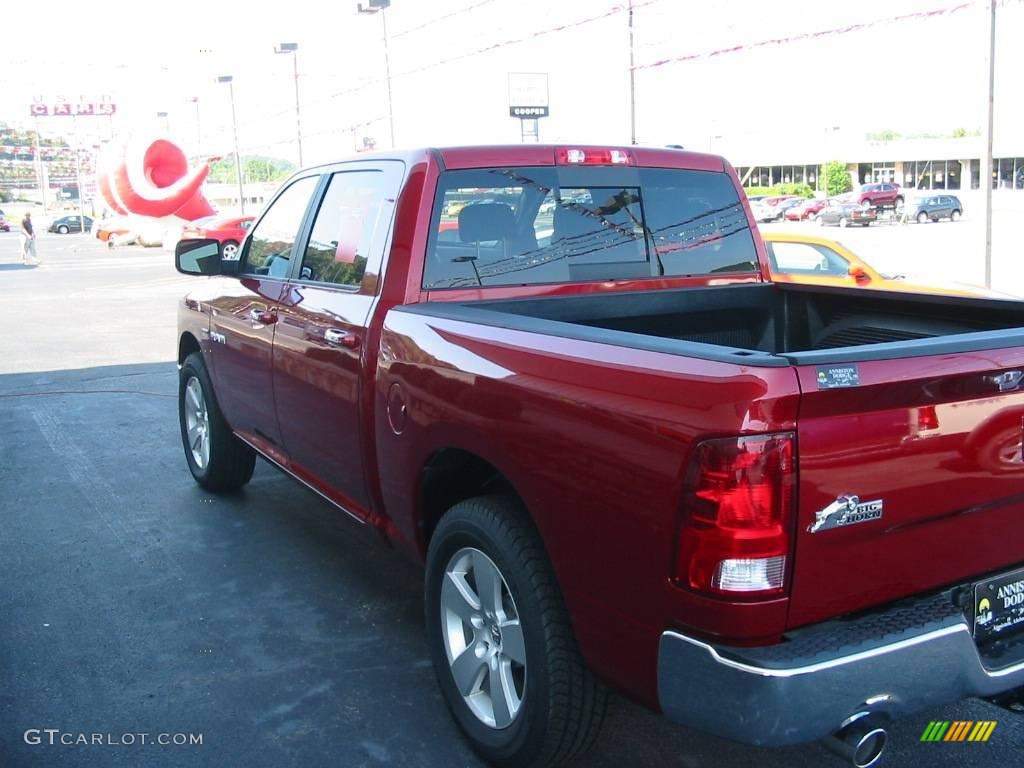 2009 Ram 1500 Big Horn Edition Crew Cab - Inferno Red Crystal Pearl / Dark Slate/Medium Graystone photo #7