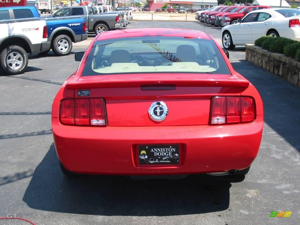 2008 Mustang V6 Deluxe Coupe - Torch Red / Medium Parchment photo #10
