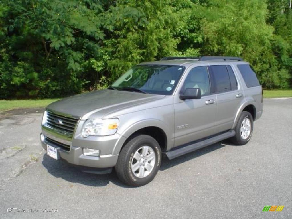 2008 Explorer XLT - Vapor Silver Metallic / Black/Stone photo #1