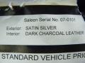2007 Ford Mustang Saleen S281 Supercharged Coupe Window Sticker