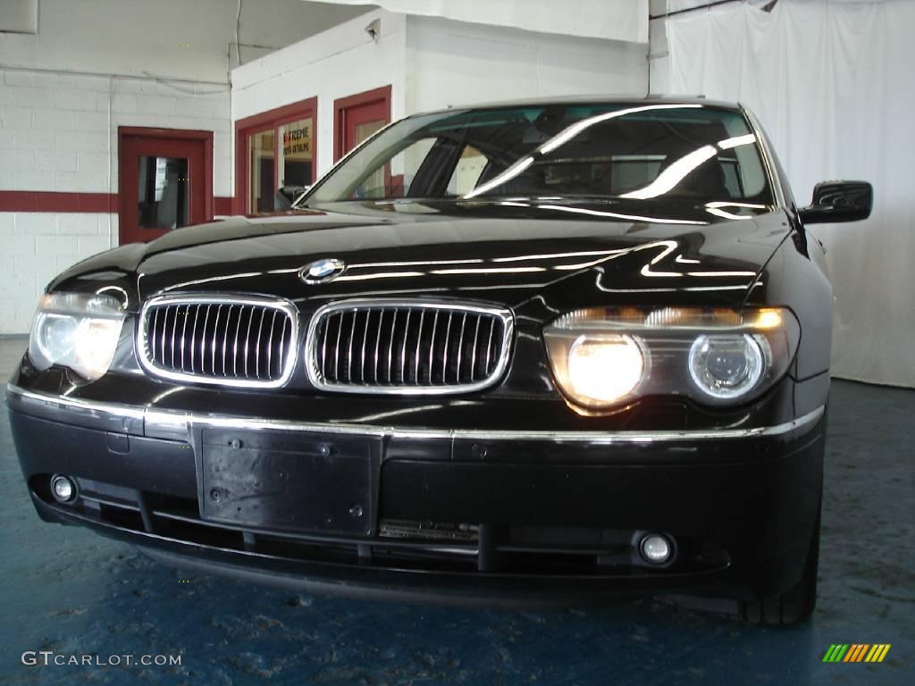 2004 7 Series 745Li Sedan - Black Sapphire Metallic / Black/Black photo #2