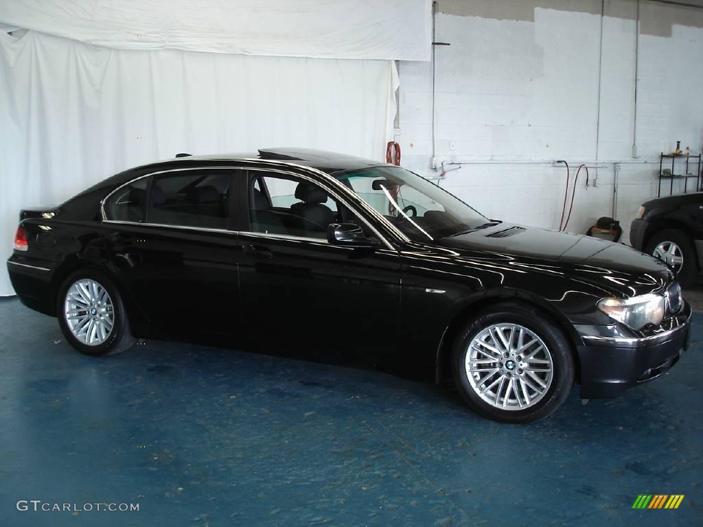 2004 7 Series 745Li Sedan - Black Sapphire Metallic / Black/Black photo #4