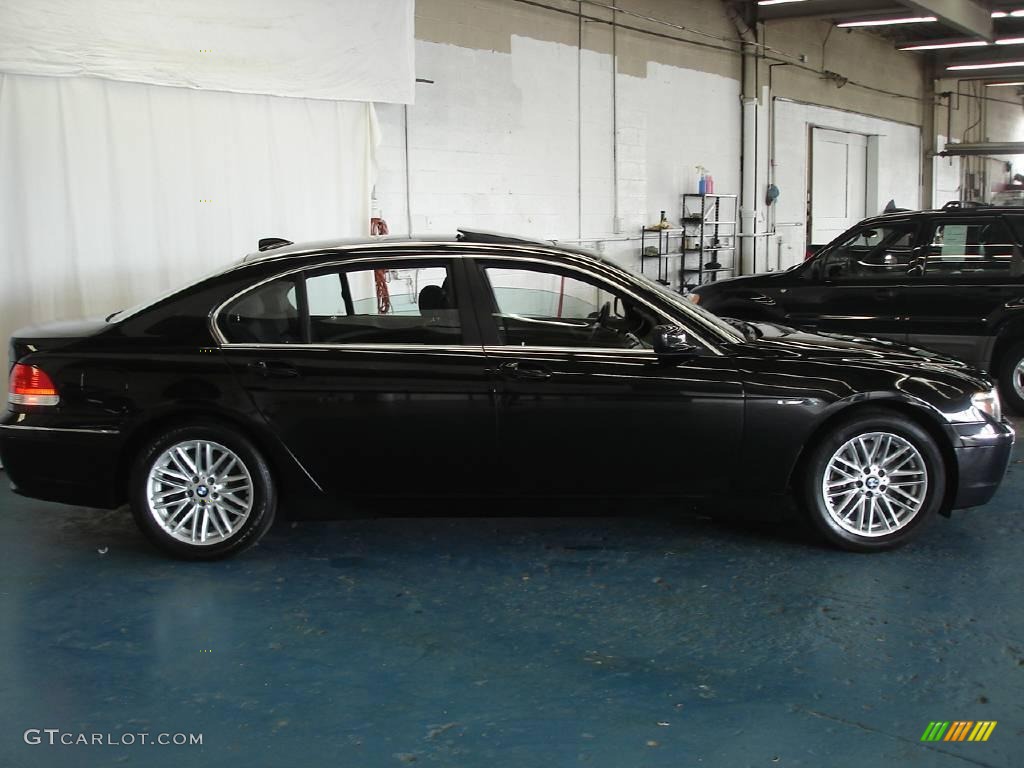 2004 7 Series 745Li Sedan - Black Sapphire Metallic / Black/Black photo #5