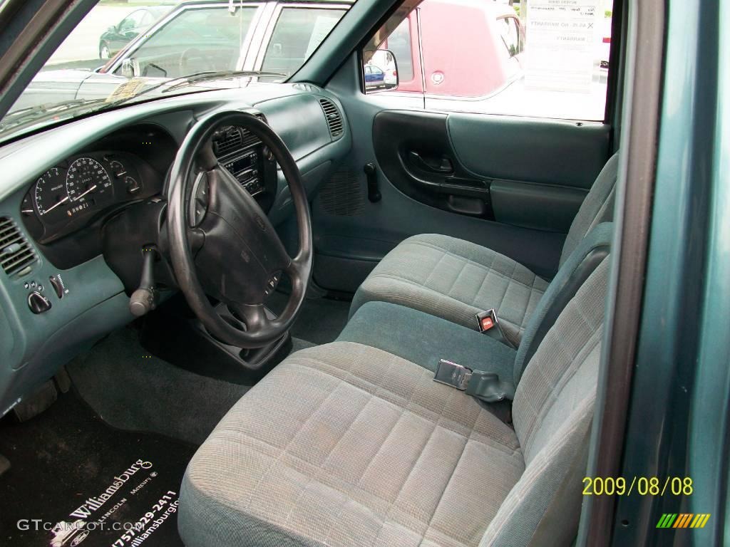1997 Ranger XLT Regular Cab 4x4 - Medium Willow Green Metallic / Medium Graphite photo #5