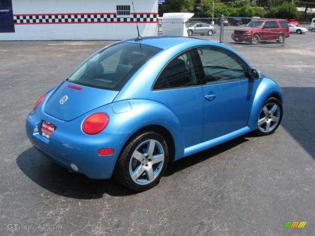 2004 New Beetle Satellite Blue Edition Coupe - Mailbu Blue Metallic / Black/Blue photo #8
